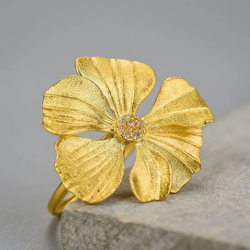 PRINCESENSE LARGE PEONY FLOWER RING