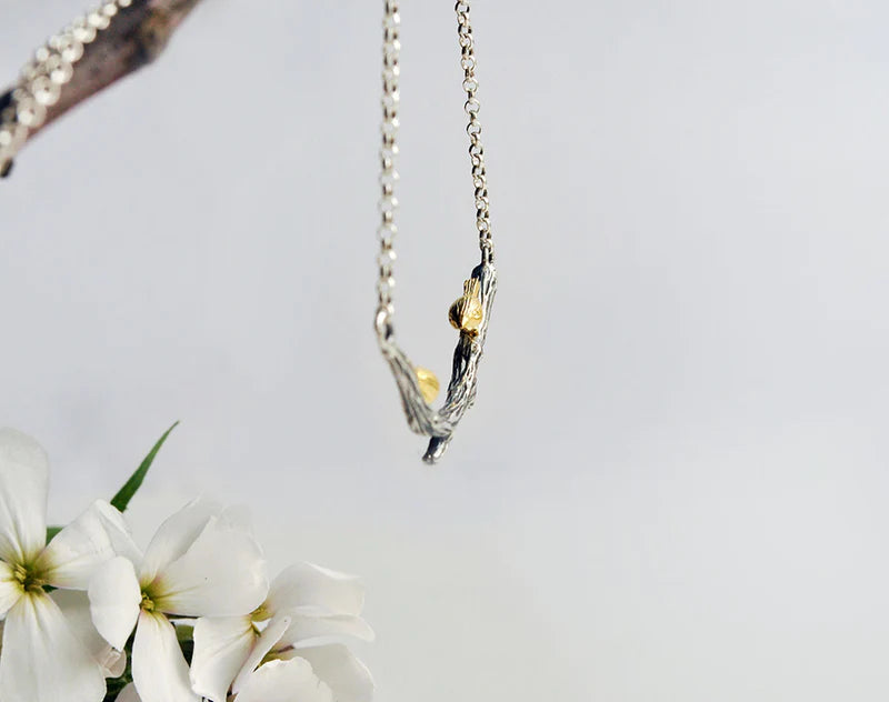 PRINCESENSE BIRDS ON BRANCH NECKLACE