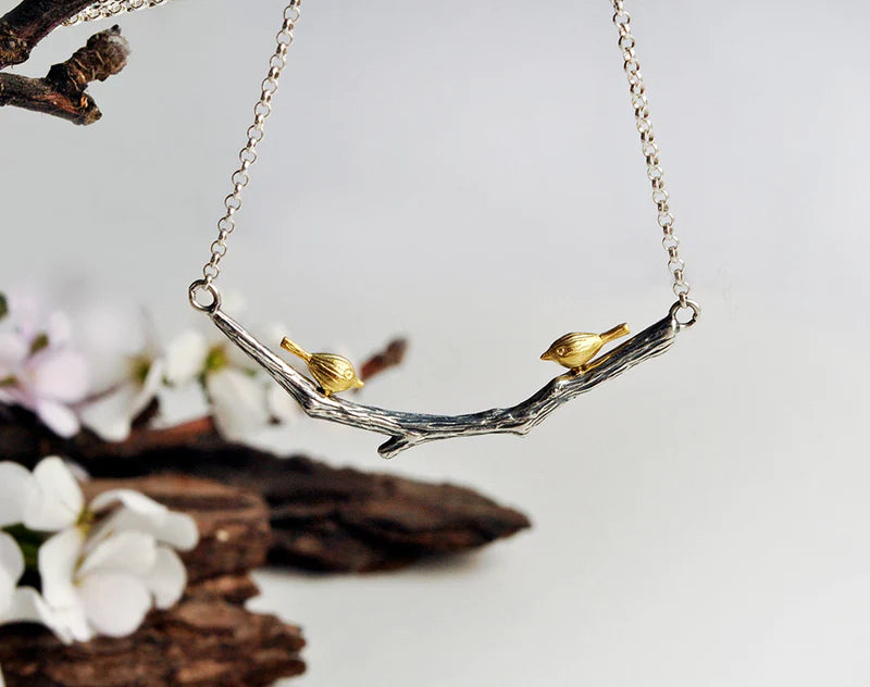 PRINCESENSE BIRDS ON BRANCH NECKLACE