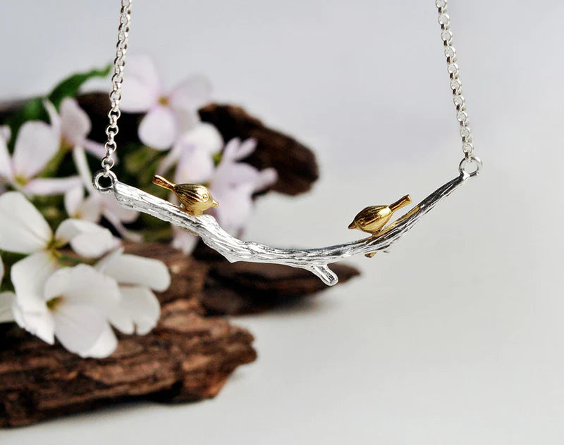 PRINCESENSE BIRDS ON BRANCH NECKLACE