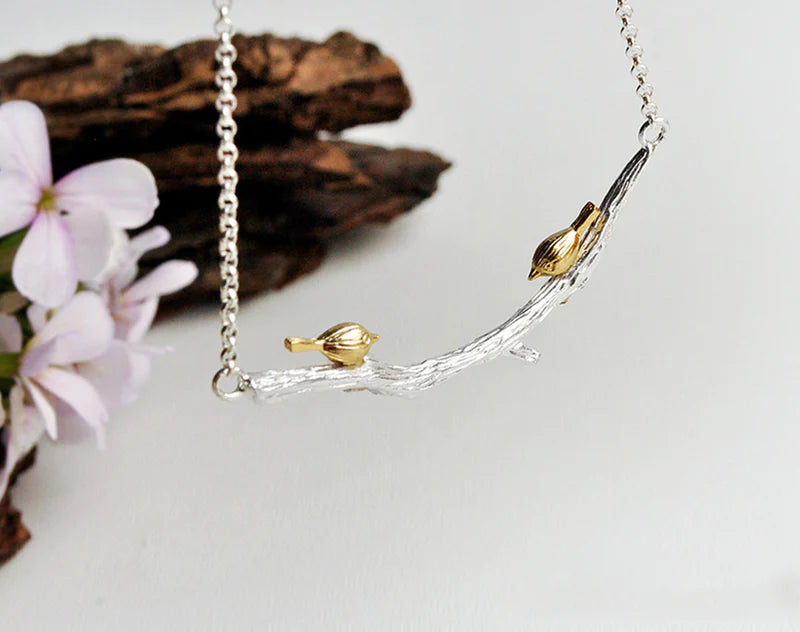 PRINCESENSE BIRDS ON BRANCH NECKLACE