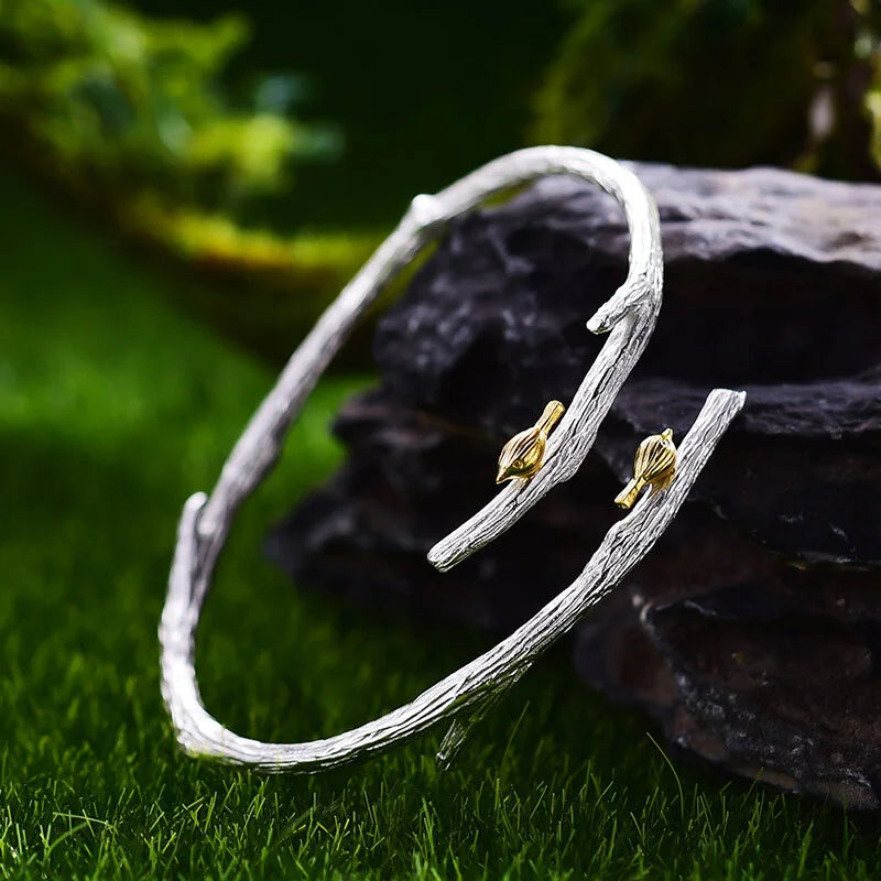 PRINCESENSE BIRDS ON BRANCH BANGLE