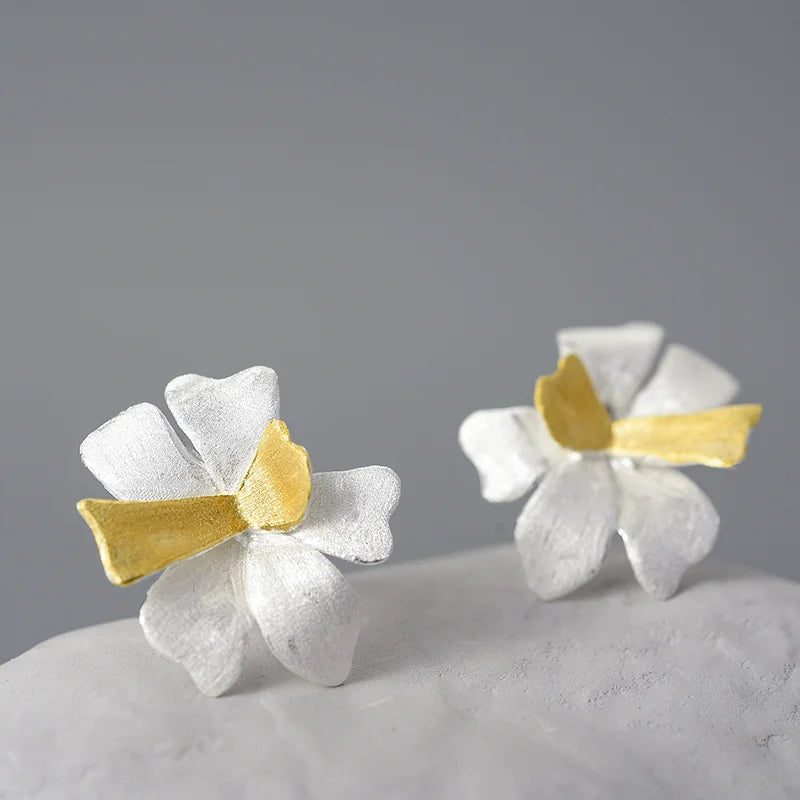 PRINCESENSE FLOWER RIBBON EARRINGS