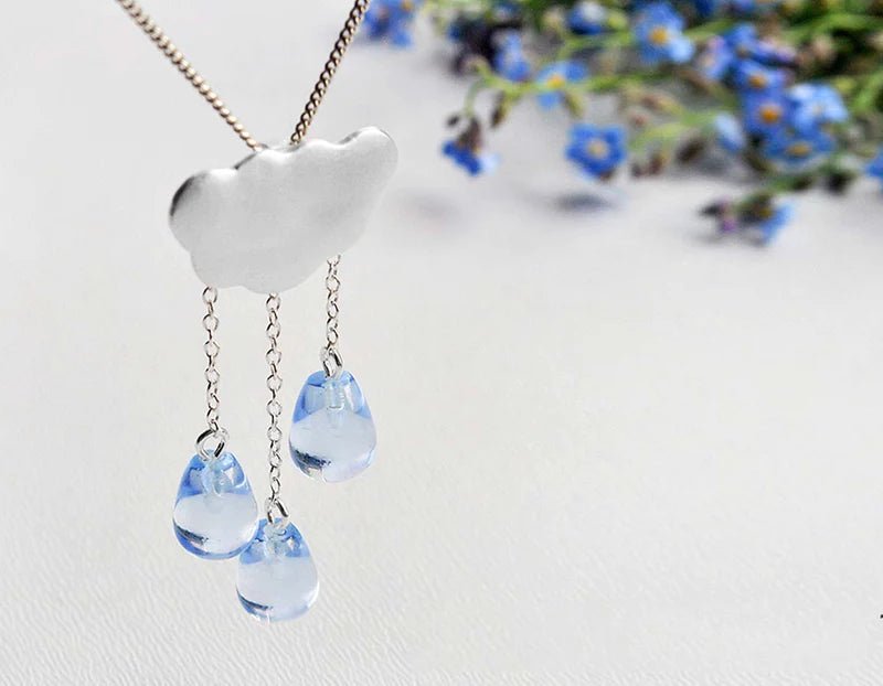 PRINCESENSE CLOUD TASSEL RAINDROPS JEWELRY SET