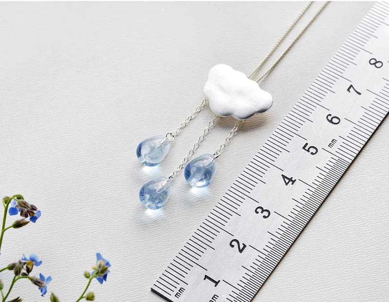 PRINCESENSE CLOUD TASSEL RAINDROPS JEWELRY SET