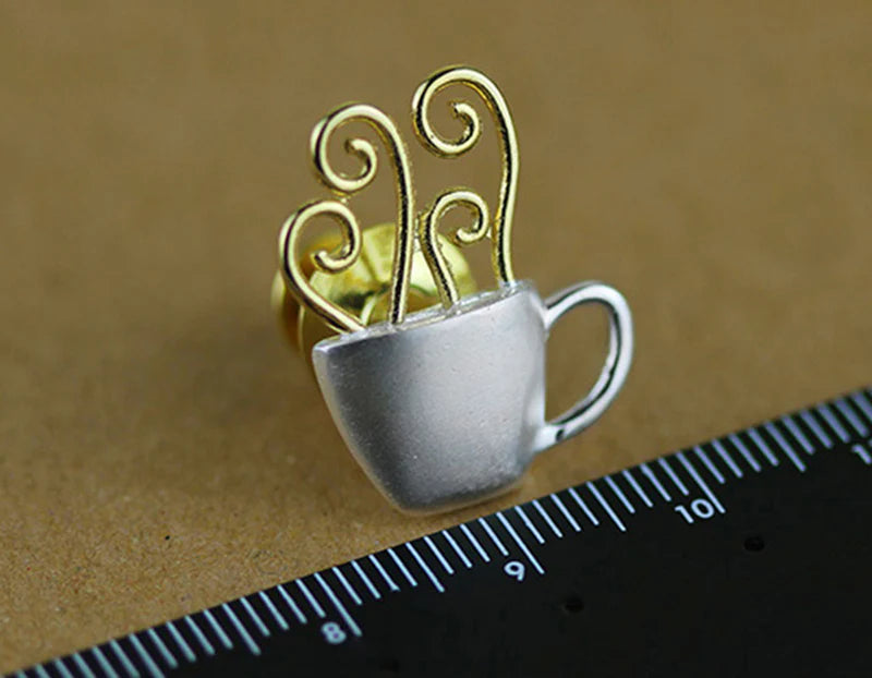 PRINCESENSE MORNING COFFEE CUP BROOCH