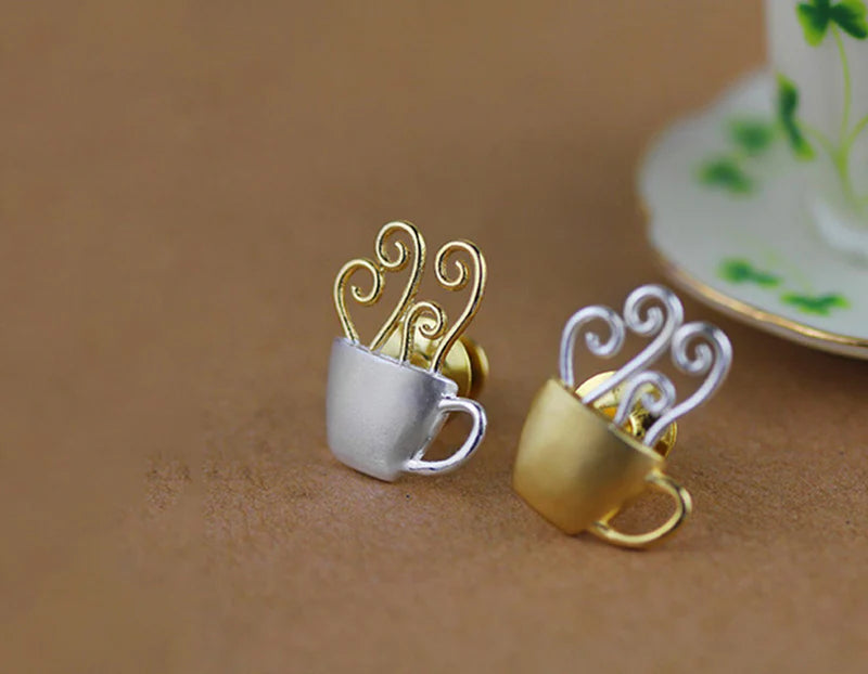 PRINCESENSE MORNING COFFEE CUP BROOCH