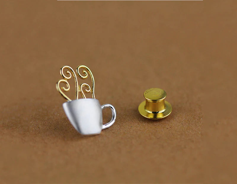 PRINCESENSE MORNING COFFEE CUP BROOCH