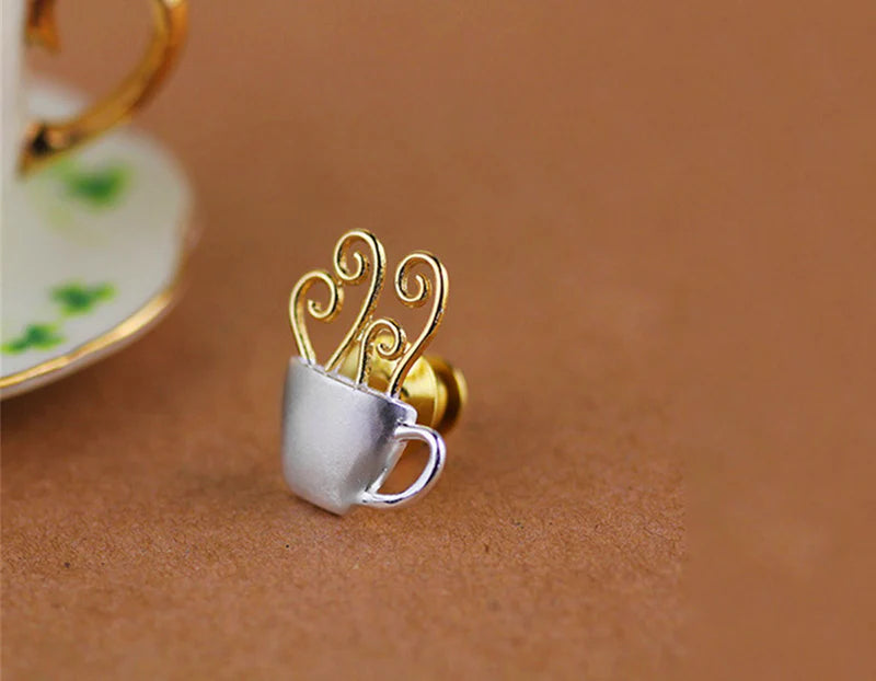 PRINCESENSE MORNING COFFEE CUP BROOCH