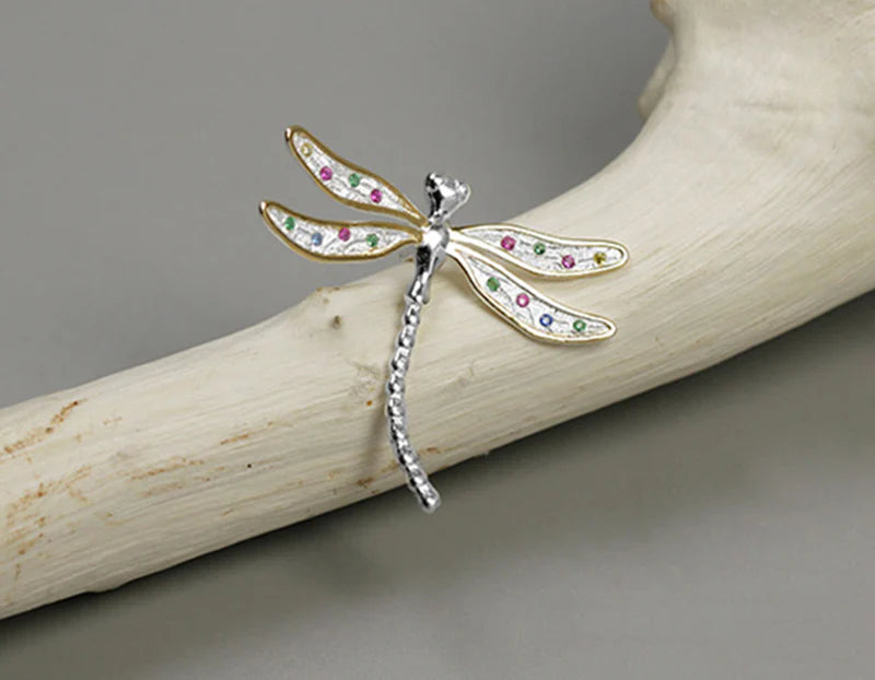 PRINCESENSE RAINBOW DRAGONFLY BROOCH