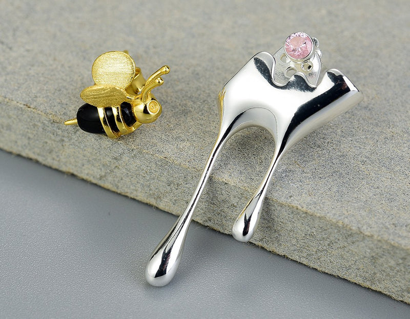 PRINCESENSE DRIPPING HONEY & BEE EARRING