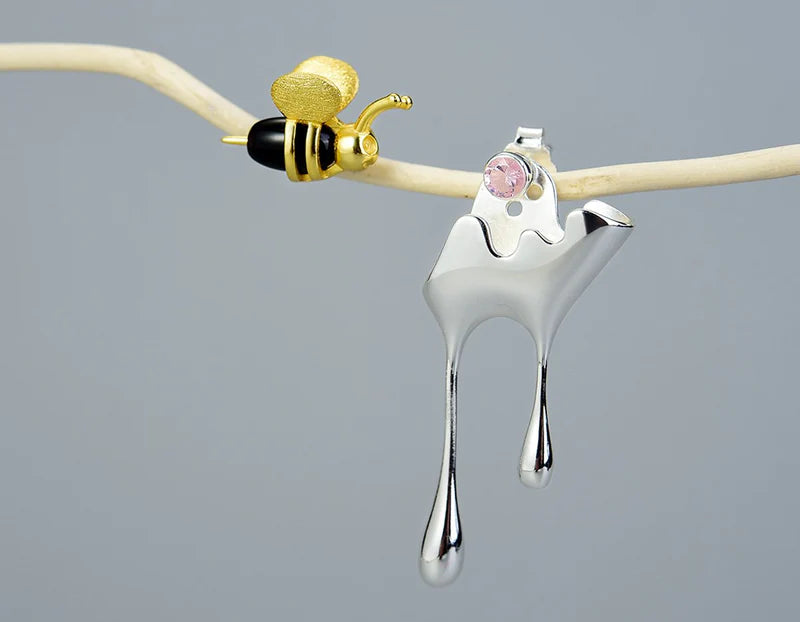 PRINCESENSE DRIPPING HONEY & BEE EARRING