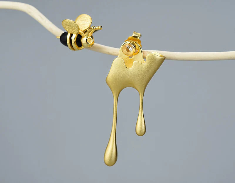 PRINCESENSE DRIPPING HONEY & BEE EARRING