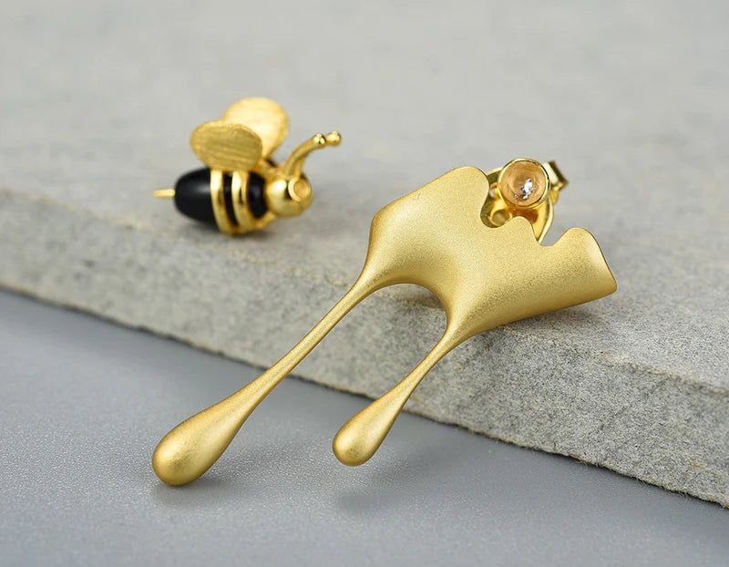 PRINCESENSE DRIPPING HONEY & BEE EARRING