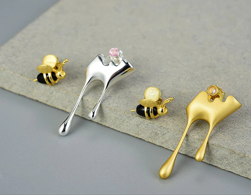 PRINCESENSE DRIPPING HONEY & BEE EARRING