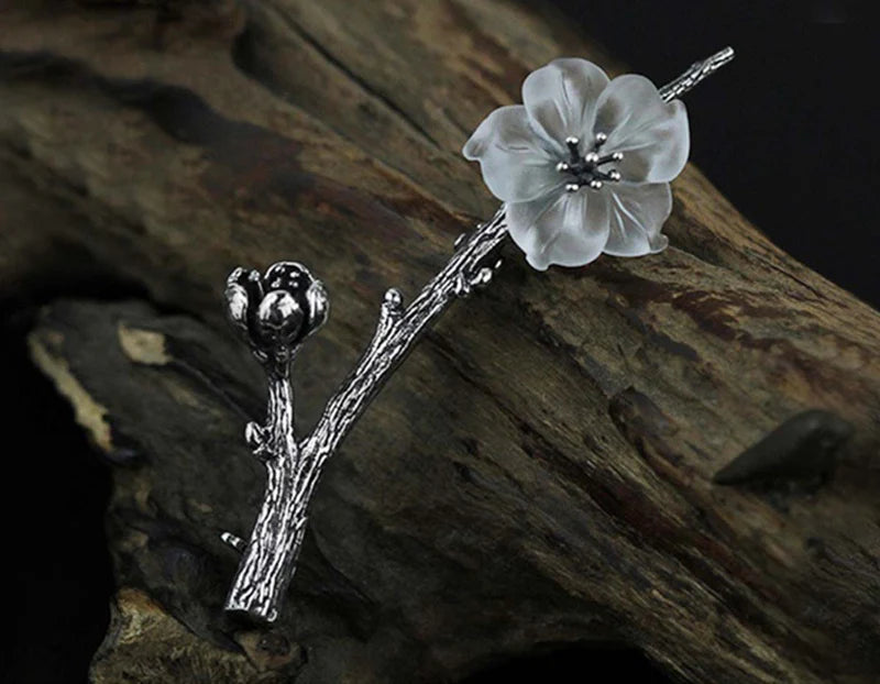 PRINCESENSE FLOWER IN THE RAIN BROOCH