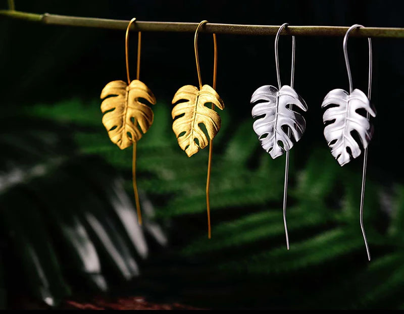 PRINCESENSE MONSTERA LEAVES EARRING