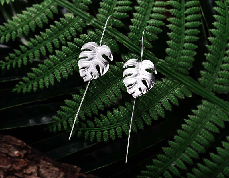 PRINCESENSE MONSTERA LEAVES EARRING