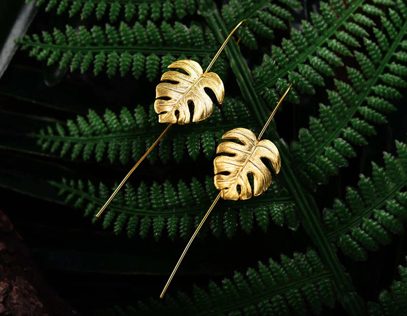 PRINCESENSE MONSTERA LEAVES EARRING