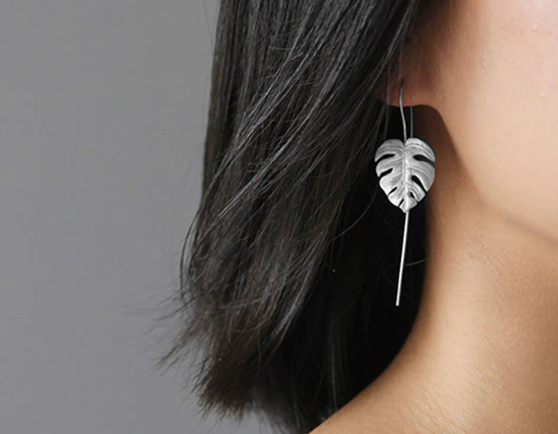 PRINCESENSE MONSTERA LEAVES EARRING