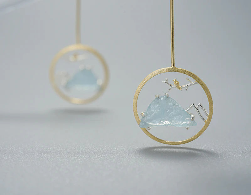 PRINCESENSE BLUE MOUNTAIN EARRING