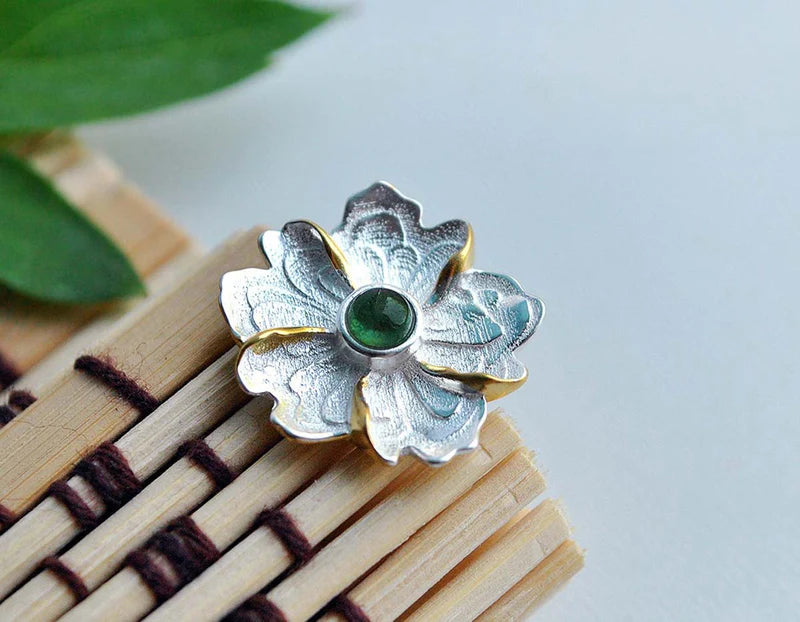 PRINCESENSE PEONY FLOWER BROOCH