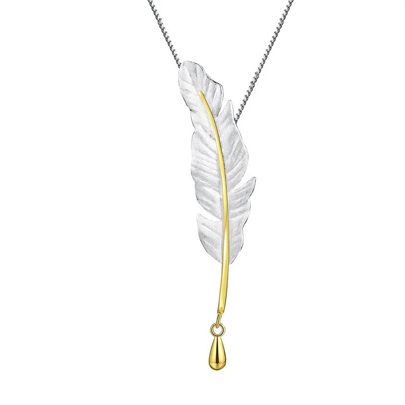 PRINCESENSE VINTAGE FEATHER NECKLACE