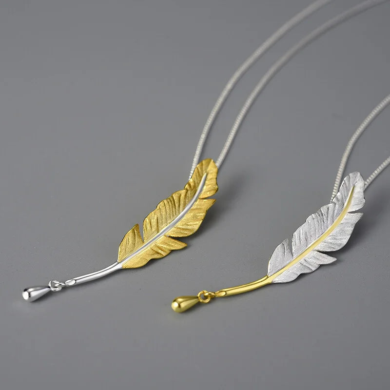 PRINCESENSE VINTAGE FEATHER NECKLACE