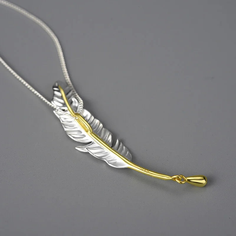 PRINCESENSE VINTAGE FEATHER NECKLACE