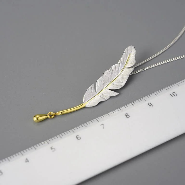 PRINCESENSE VINTAGE FEATHER NECKLACE