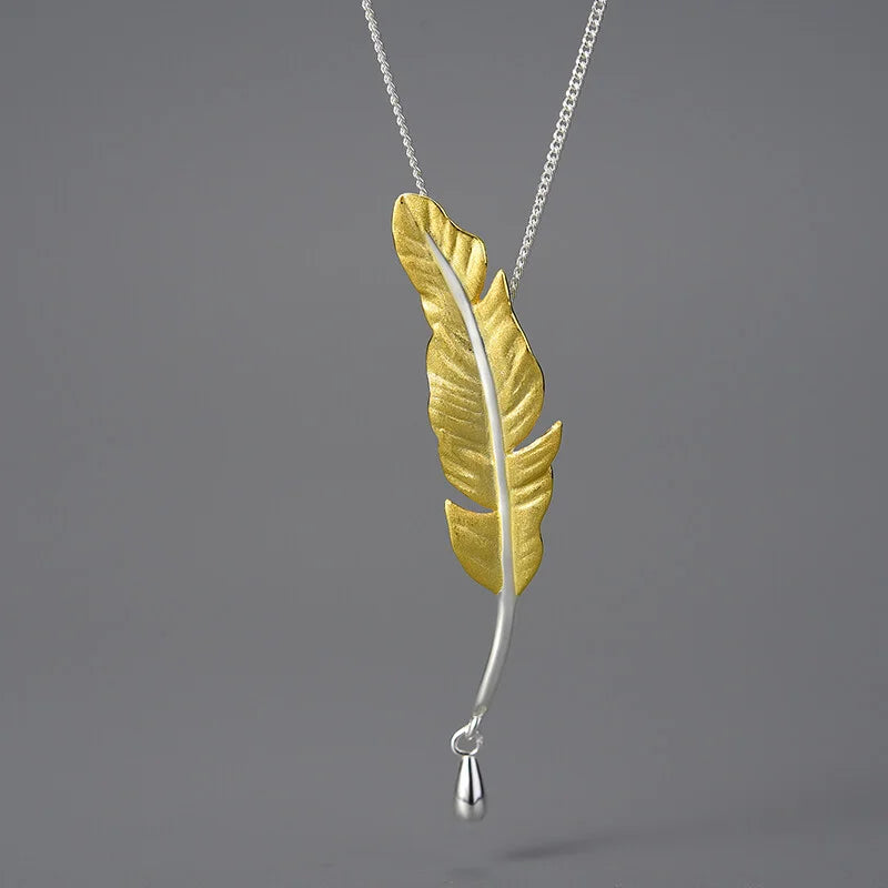 PRINCESENSE VINTAGE FEATHER NECKLACE