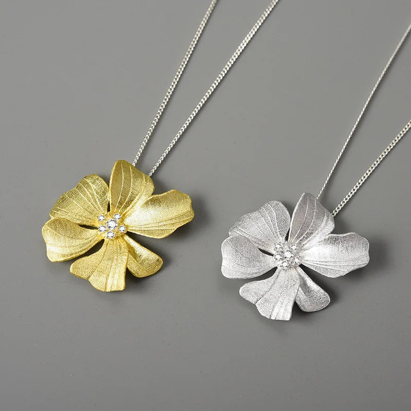 PRINCESENSE PEONY FLOWER NECKLACE