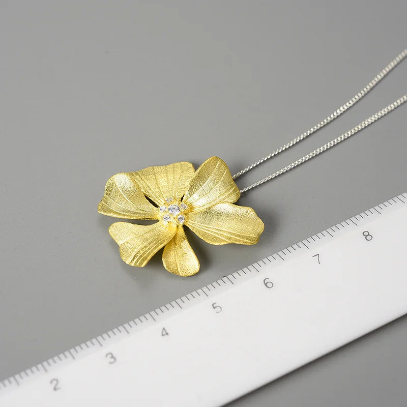 PRINCESENSE PEONY FLOWER NECKLACE