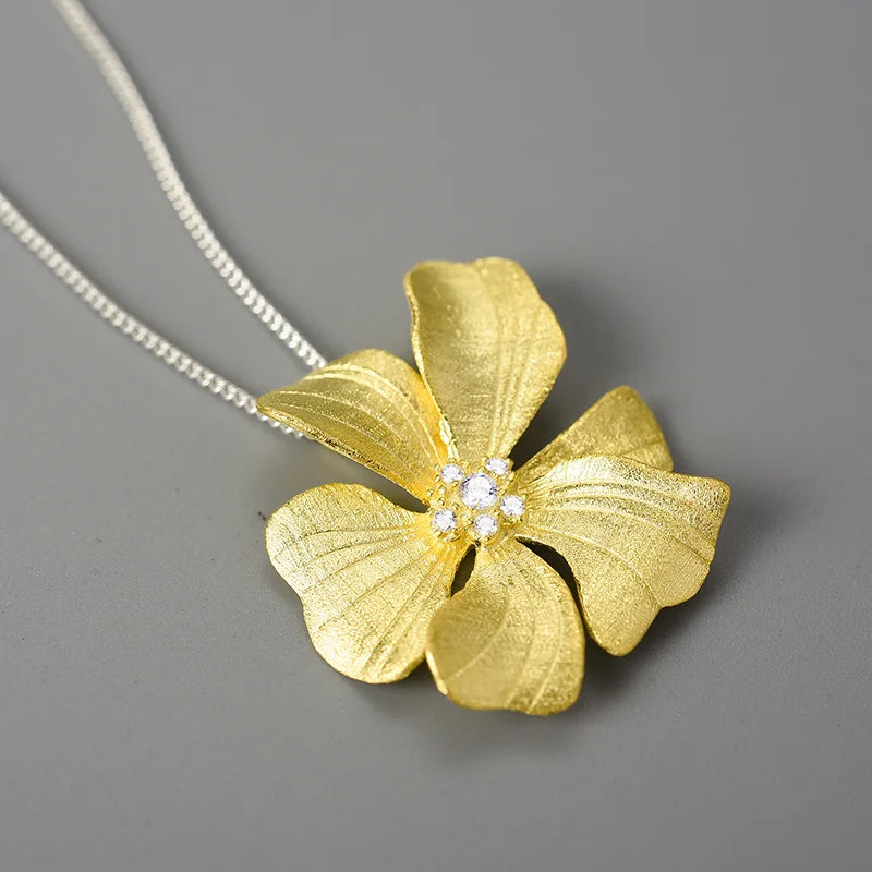 PRINCESENSE PEONY FLOWER NECKLACE