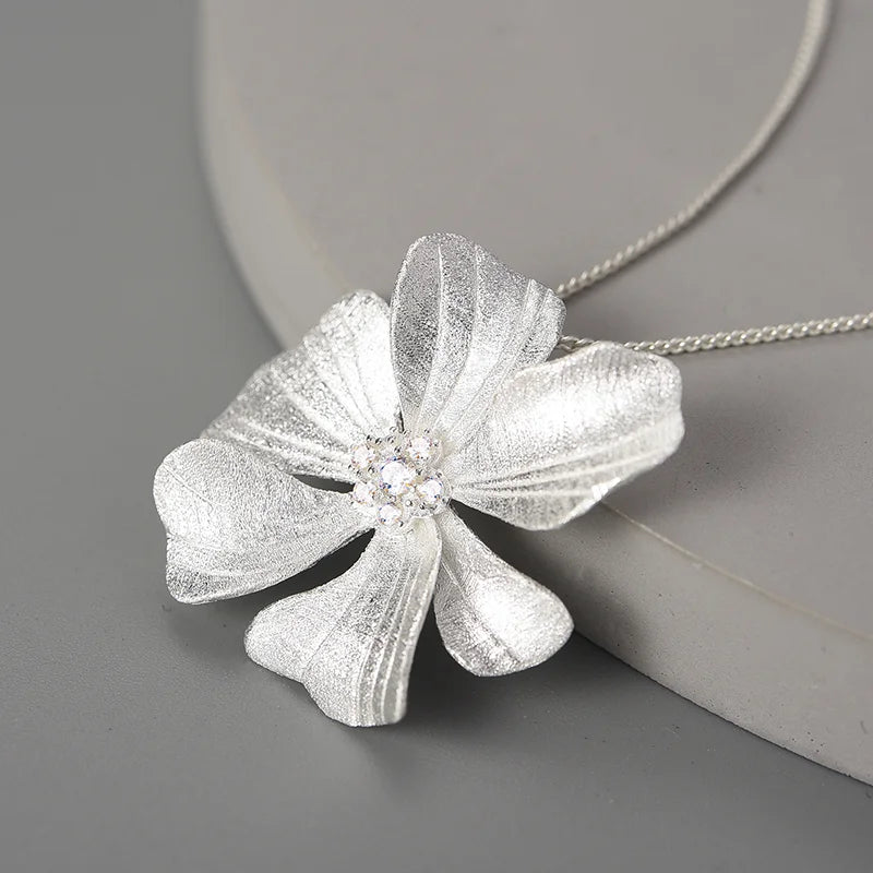 PRINCESENSE PEONY FLOWER NECKLACE