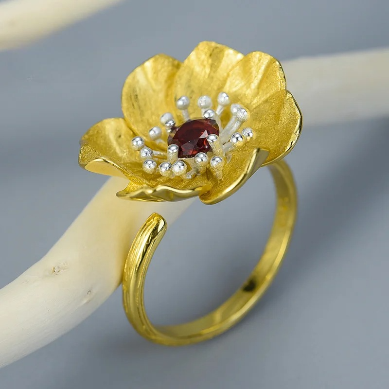 PRINCESENSE BLOOMING ANEMONE FLOWER RING