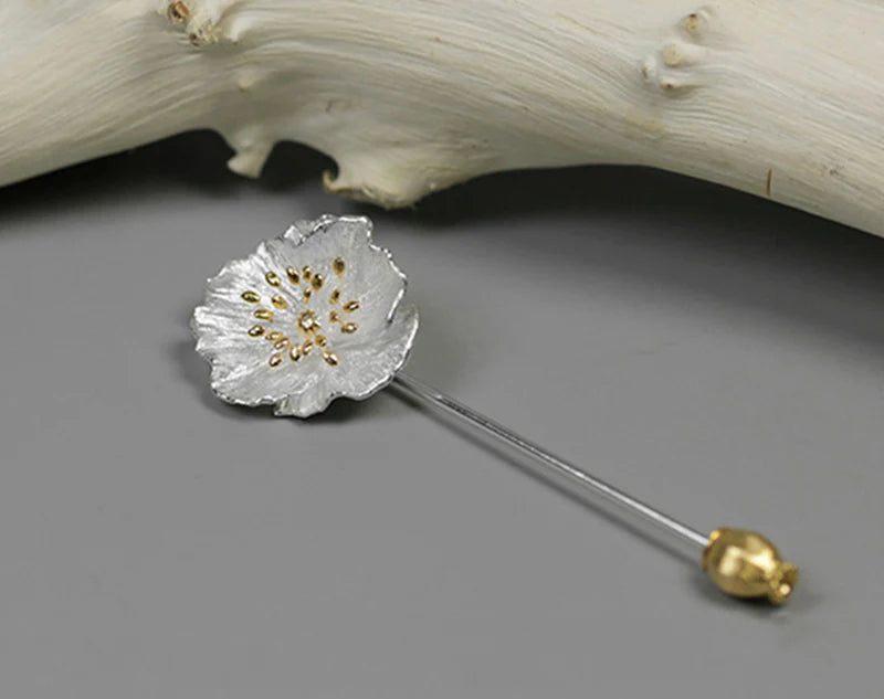 PRINCESENSE BLOOMING POPPIES BROOCH