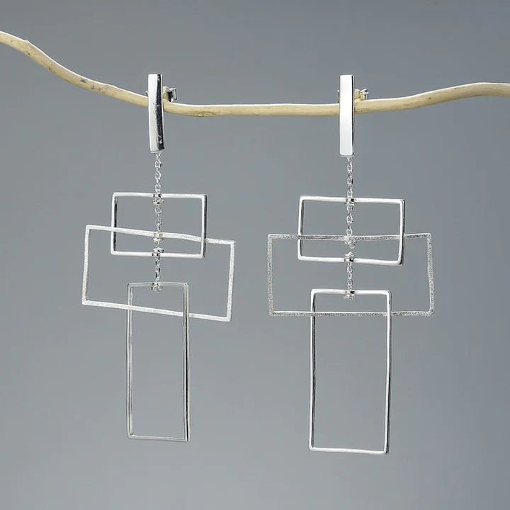 PRINCESENSE TRI-RECTANGULAR EARRING