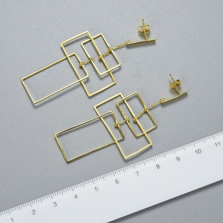 PRINCESENSE TRI-RECTANGULAR EARRING