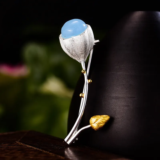 PRINCESENSE LOTUS BUD BROOCH