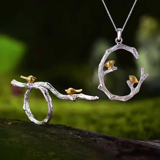 PRINCESENSE BIRDS ON BRANCH JEWELRY SET