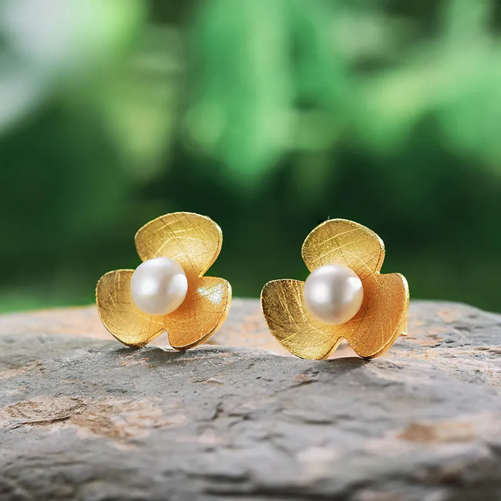 PRINCESENSE PEARL CLOVER EARRING