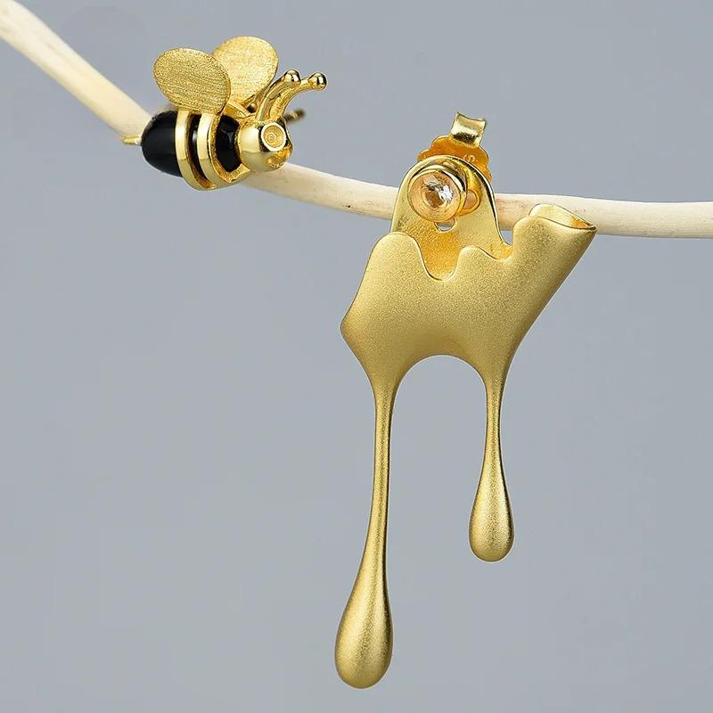 PRINCESENSE DRIPPING HONEY & BEE EARRING