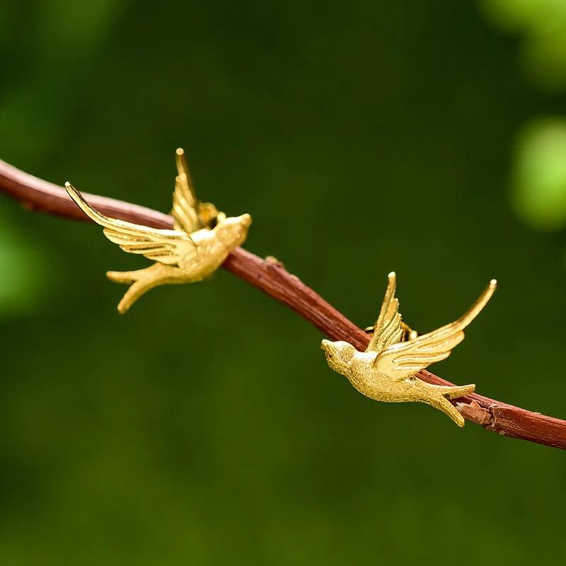 PRINCESENSE SWALLOW WILLOW STUD EARRINGS