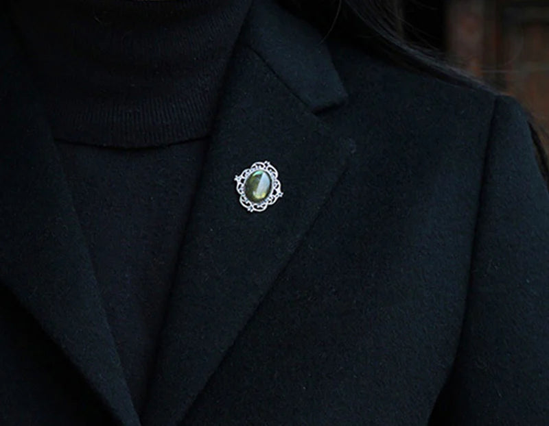 PRINCESENSE VICTORIAN LABRADORITE BROOCH