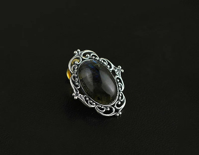 PRINCESENSE VICTORIAN LABRADORITE BROOCH