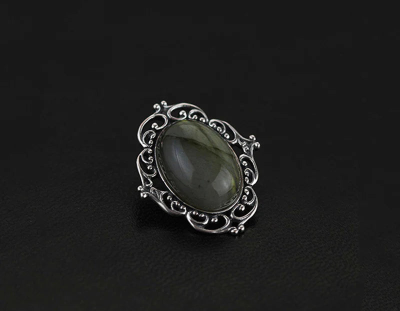 PRINCESENSE VICTORIAN LABRADORITE BROOCH